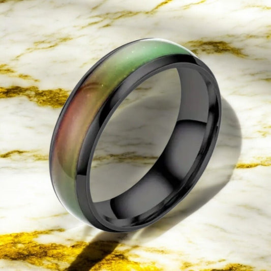 Emotionsring Schwarz - CrystalScents