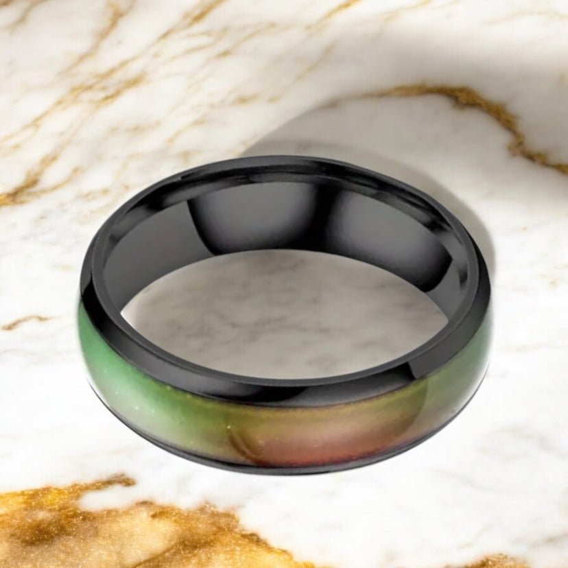 Emotionsring Schwarz - CrystalScents