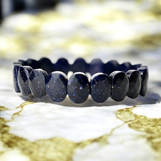 Facettiertes Blaufluss Armband - CrystalScents