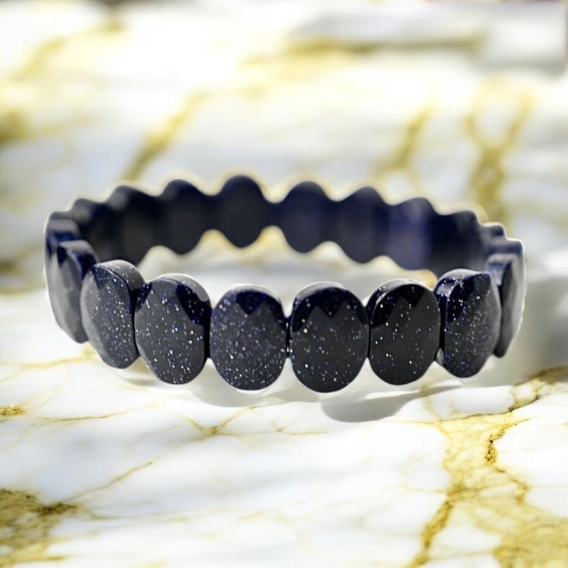 Facettiertes Blaufluss Armband - CrystalScents