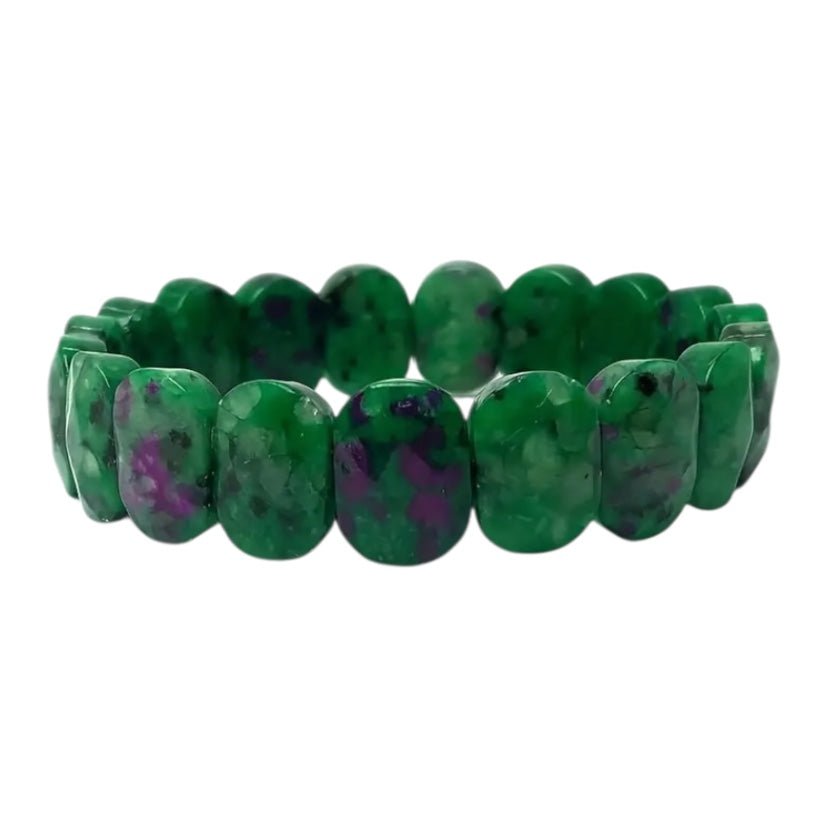 Facettiertes Rubin Zoisit Armband - CrystalScents
