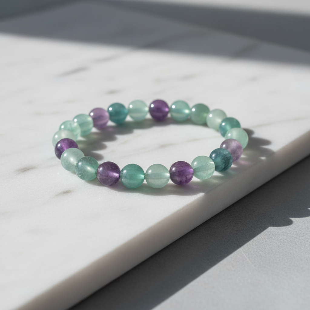 Fluorit Armband künstlerisch