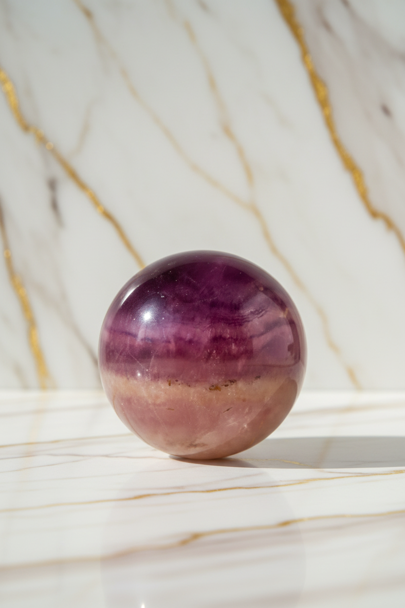 Fluorit Kugel Marmor