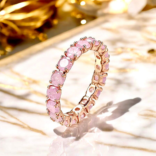 Funkelnder Band - Ring in rosa - CrystalScents