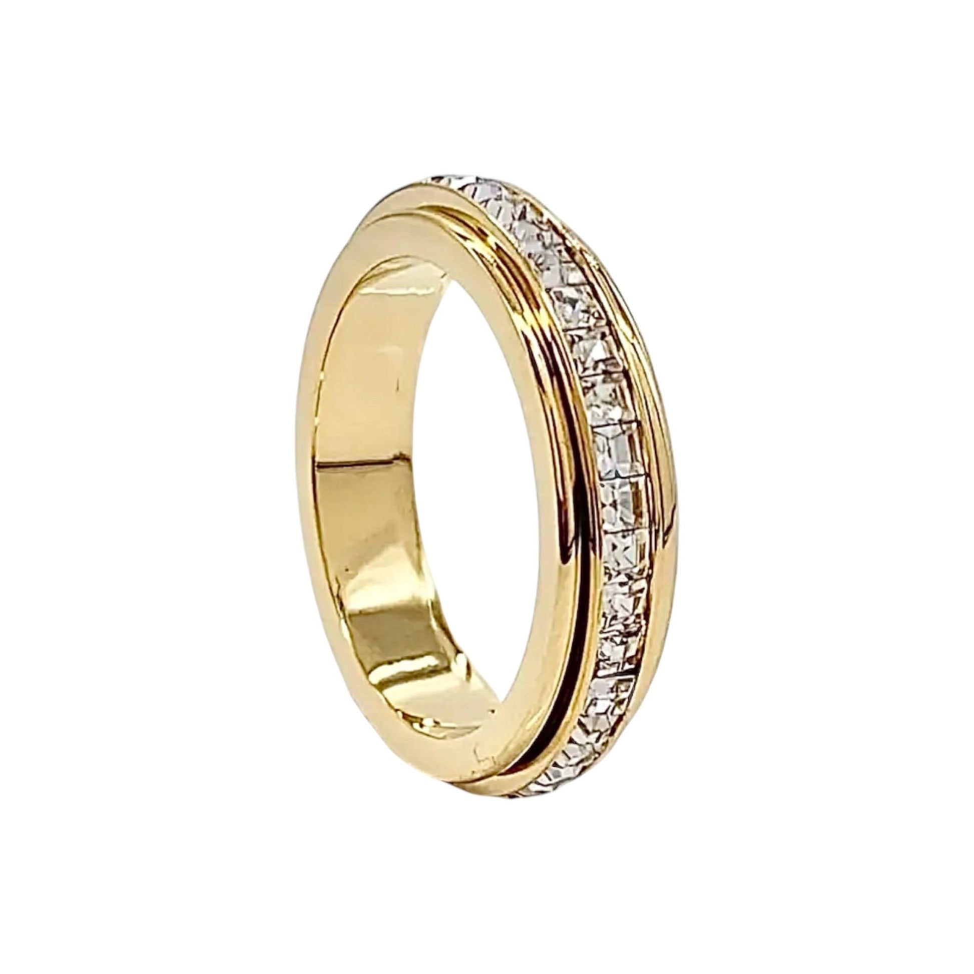Funkelnder drehbarer Band - Ring Gold - CrystalScents