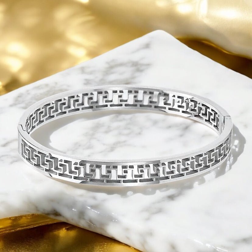 Gemustertes Armband Silber - CrystalScents