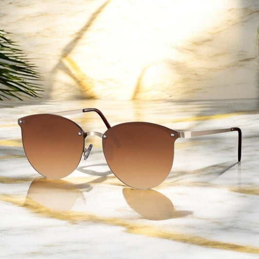 Goldbraune stylische Sonnenbrille - CrystalScents
