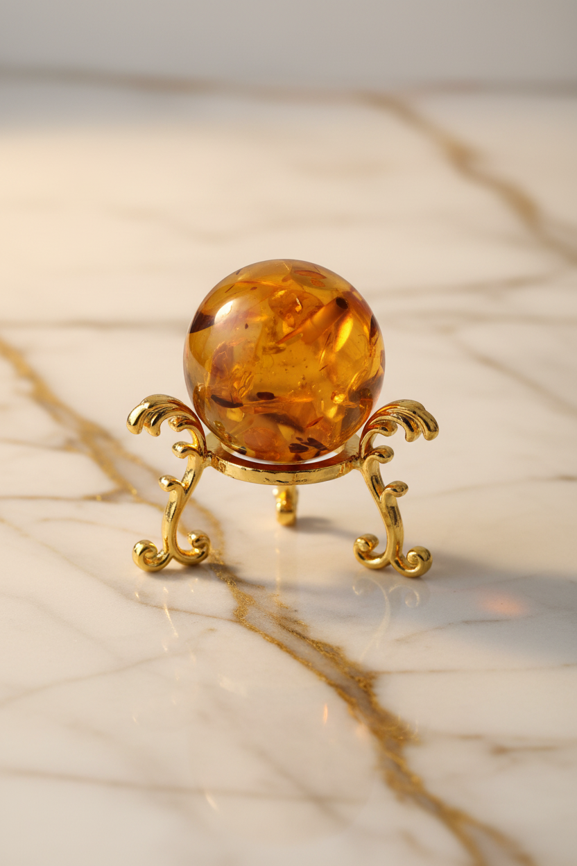 Goldene Bernstein Ständer