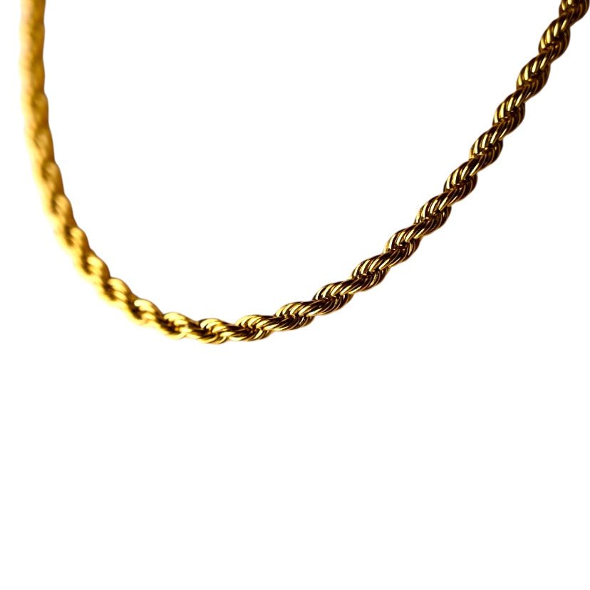 Goldene gedrehte Halskette - CrystalScents
