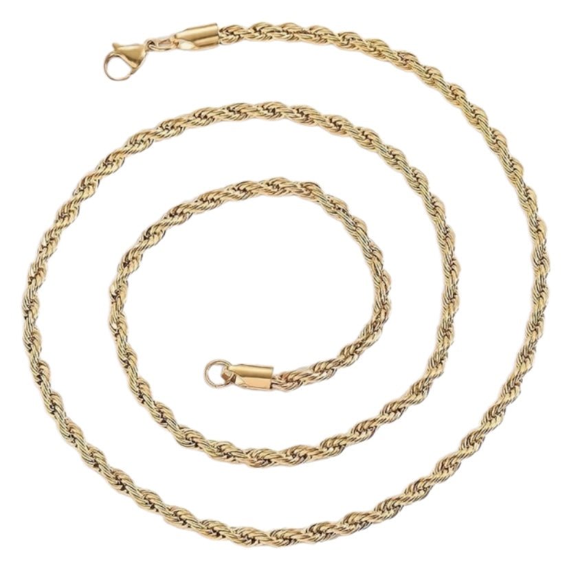 Goldene gedrehte Halskette - CrystalScents