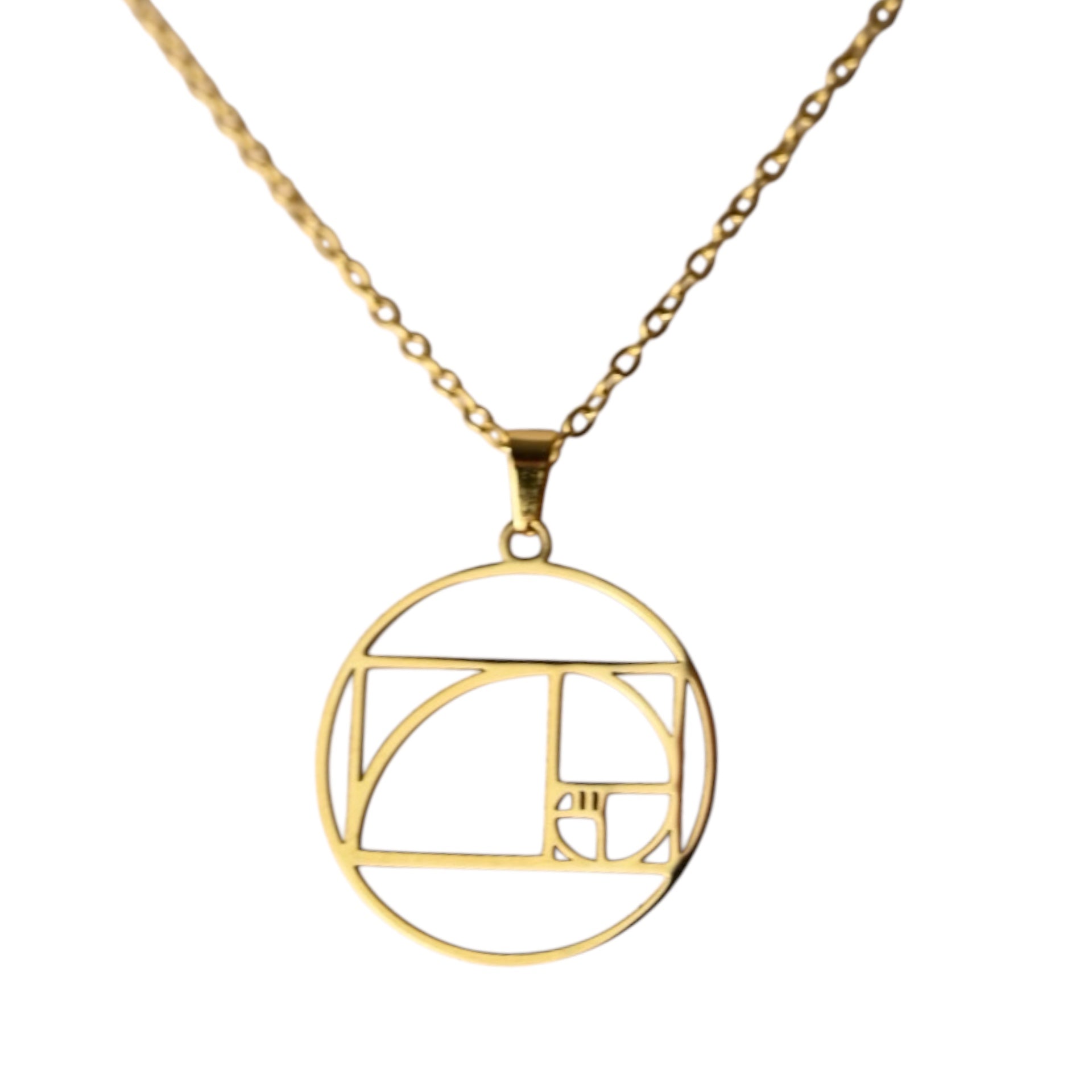 Goldene Halskette „Goldener Schnitt“ - CrystalScents