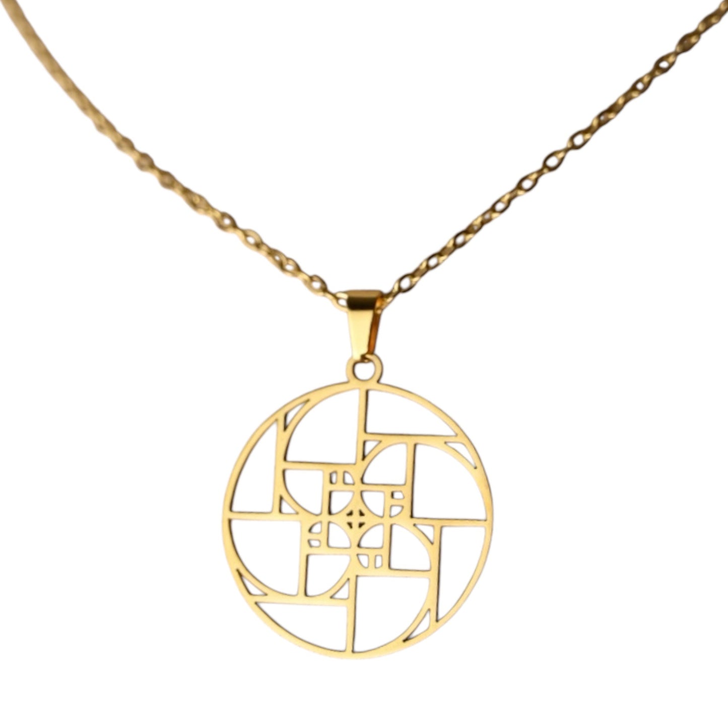 Goldene Halskette „Vierfach Goldener Schnitt“ - CrystalScents