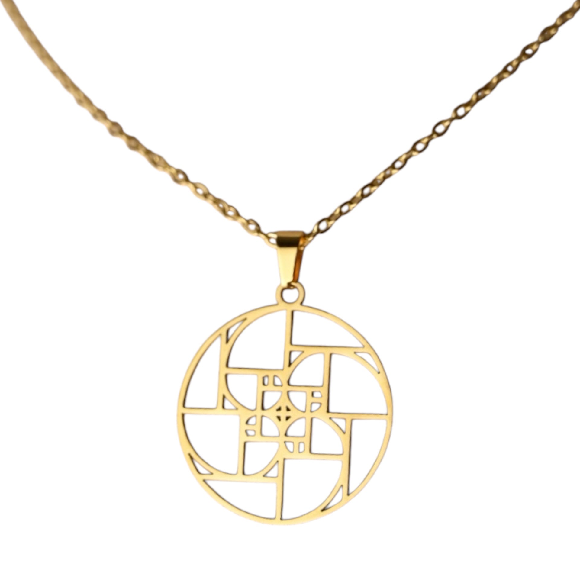 Goldene Halskette „Vierfach Goldener Schnitt“ - CrystalScents
