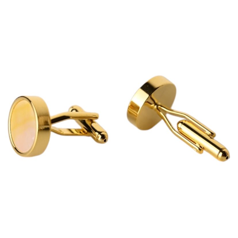 Goldene Manschettenknöpfe Perlmutt - CrystalScents