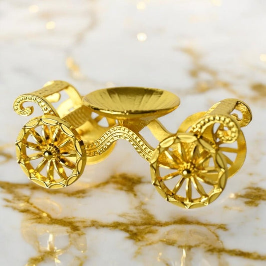 Goldener Kugelständer „Kürbiskutsche“ - CrystalScents
