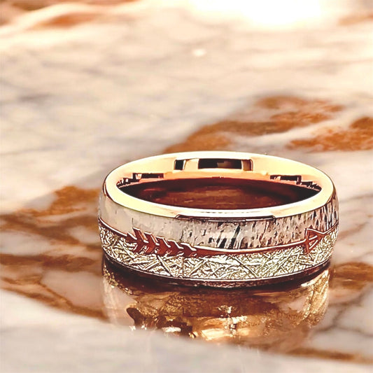 Goldener Ring „Pfeil“ - CrystalScents