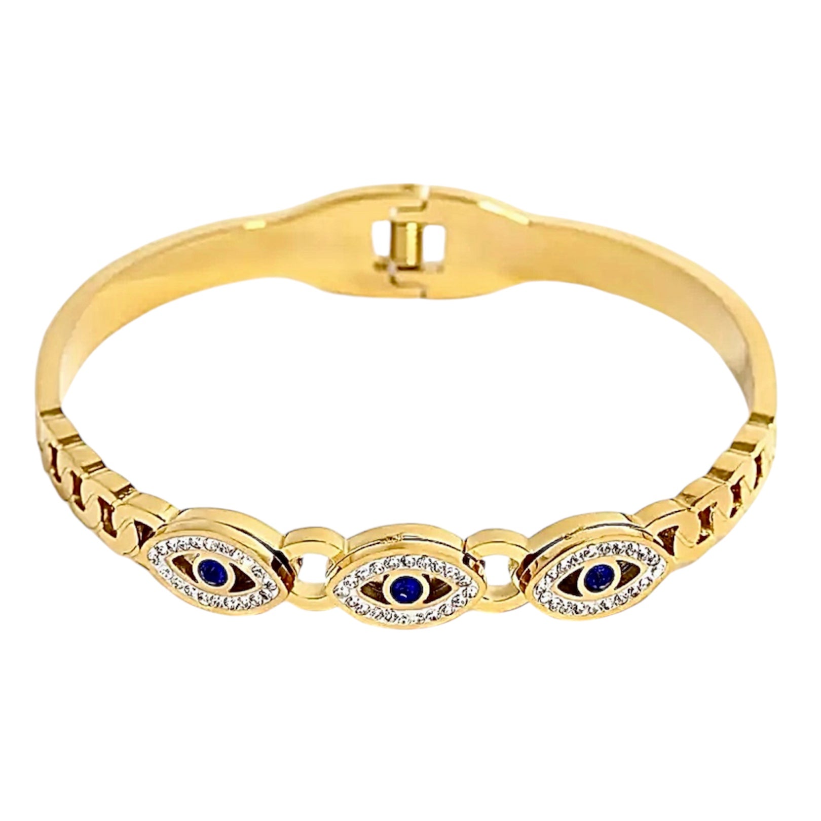 Goldenes funkelndes Armband „Augen“ - CrystalScents