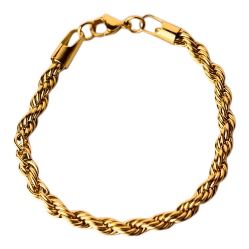 Goldenes gedrehtes Armband - CrystalScents
