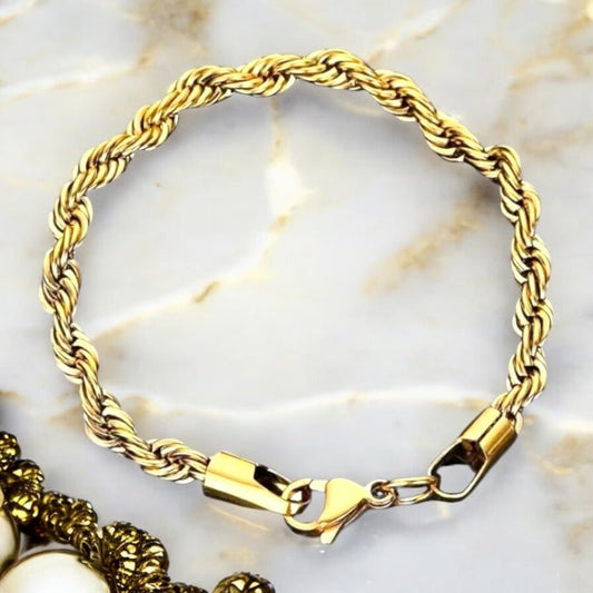 Goldenes gedrehtes Armband - CrystalScents