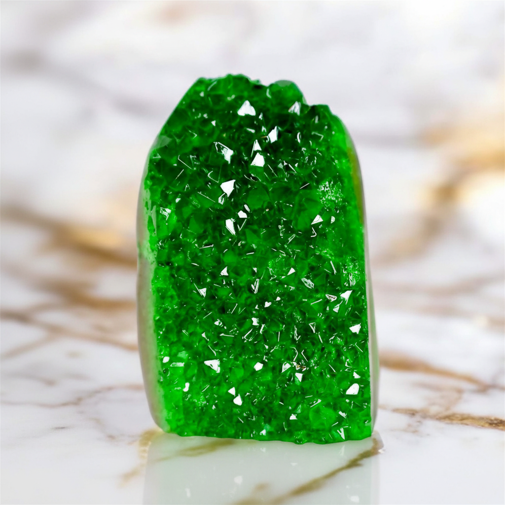 Amethystdruse Grün – Funkelndes Kristall-Wohnhighlight CrystalScents