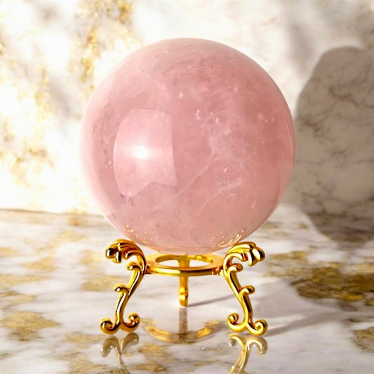 Große Rosenquarz Kugel - CrystalScents