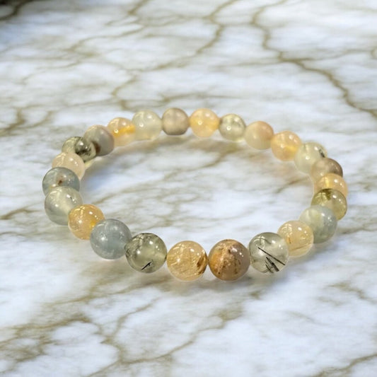 Hellgrünes Quartz Kugelarmband - CrystalScents