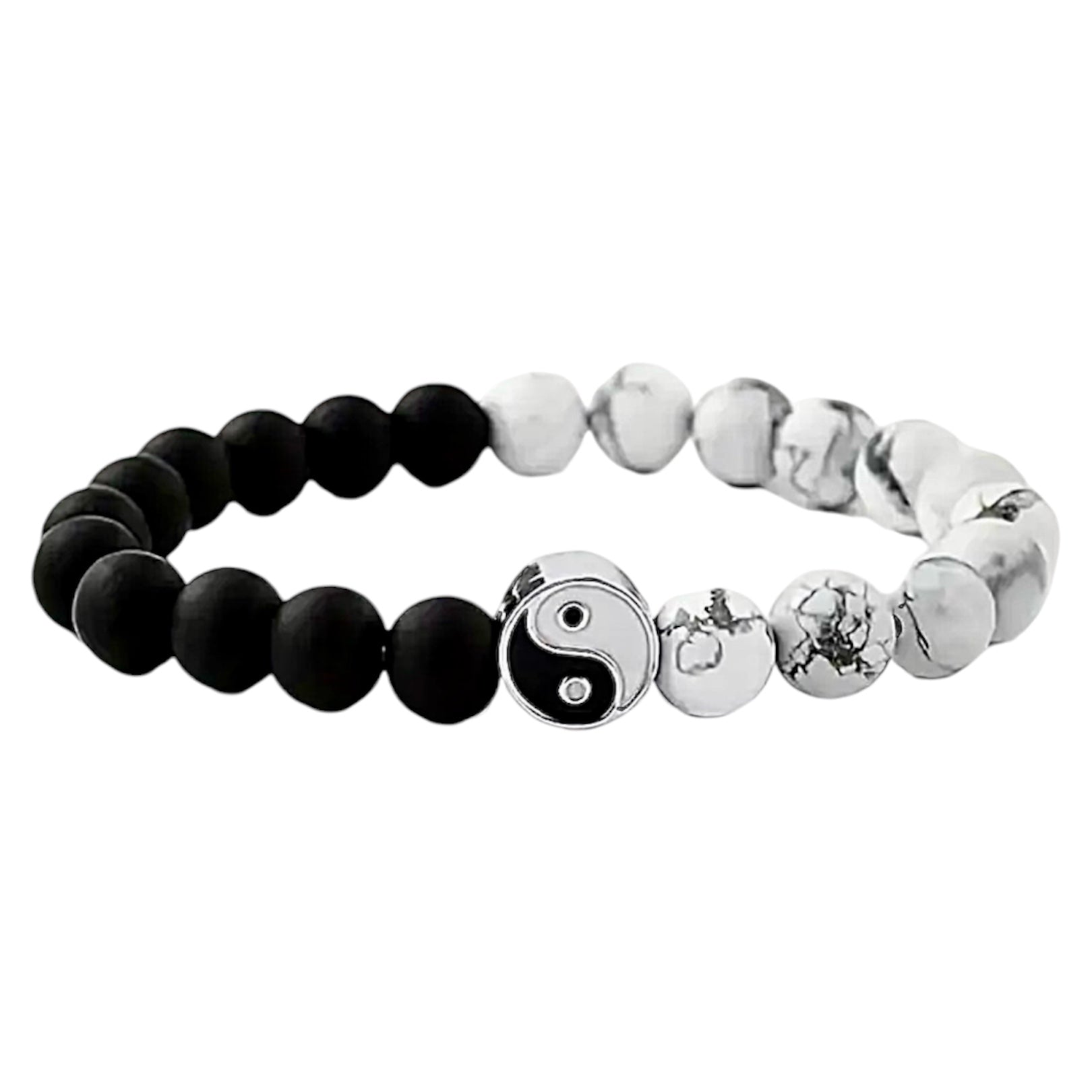 Howlit Vulkanstein Armband Yin und Yang - CrystalScents
