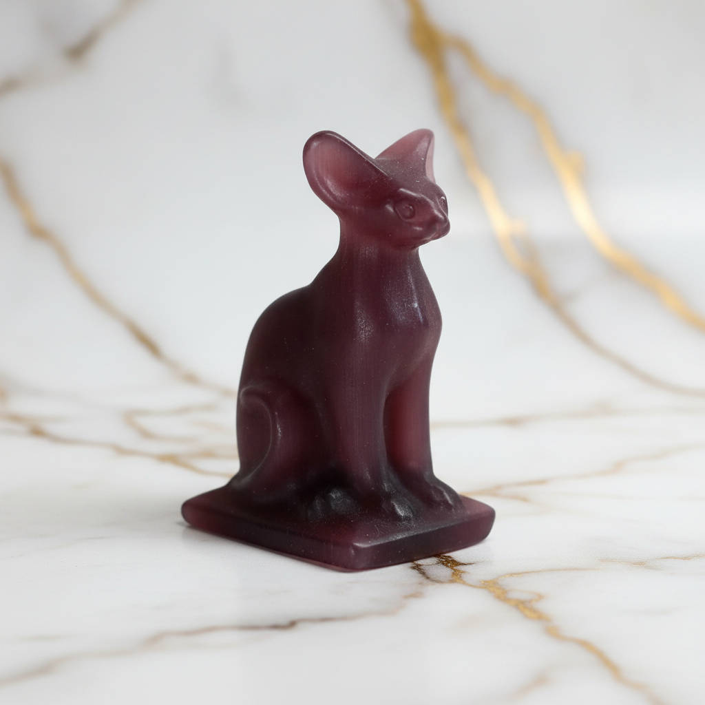 Katzenauge Katze auf Marmor 3