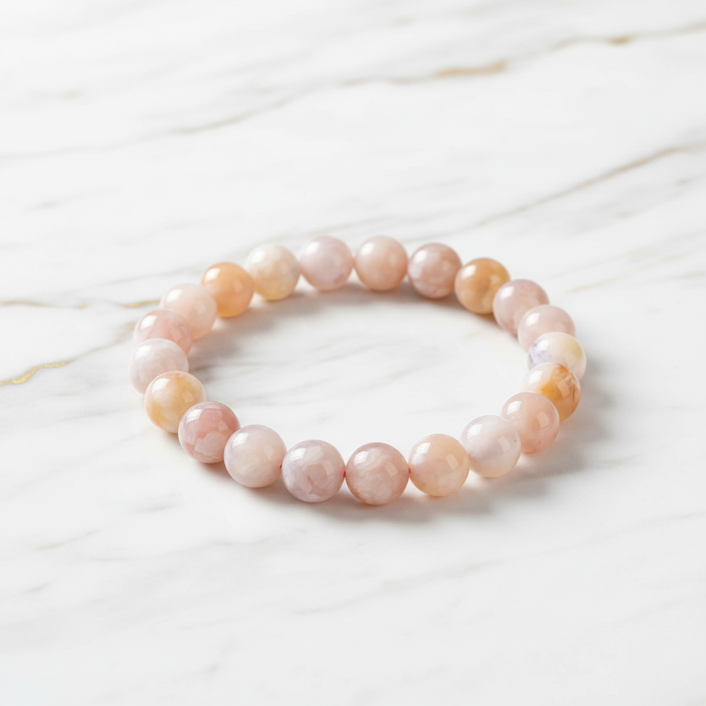 Kirschblüten-Achat-Armband 1