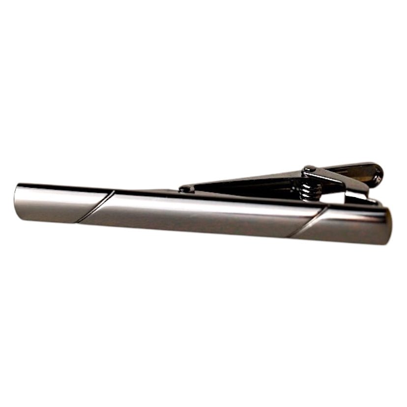 Krawattenklammer Metallic schwarz - CrystalScents