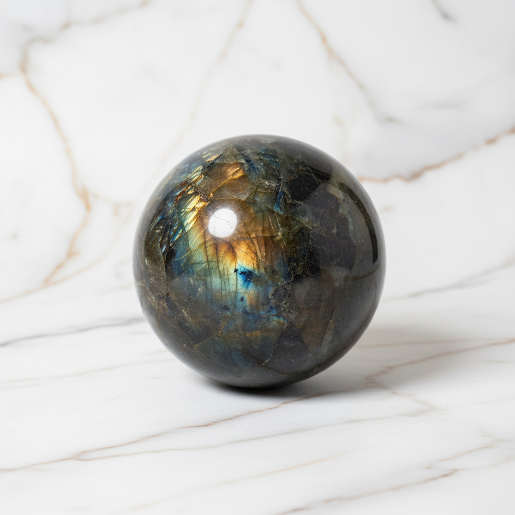Labradorit Kugel – Mystischer Glanz CrystalScents