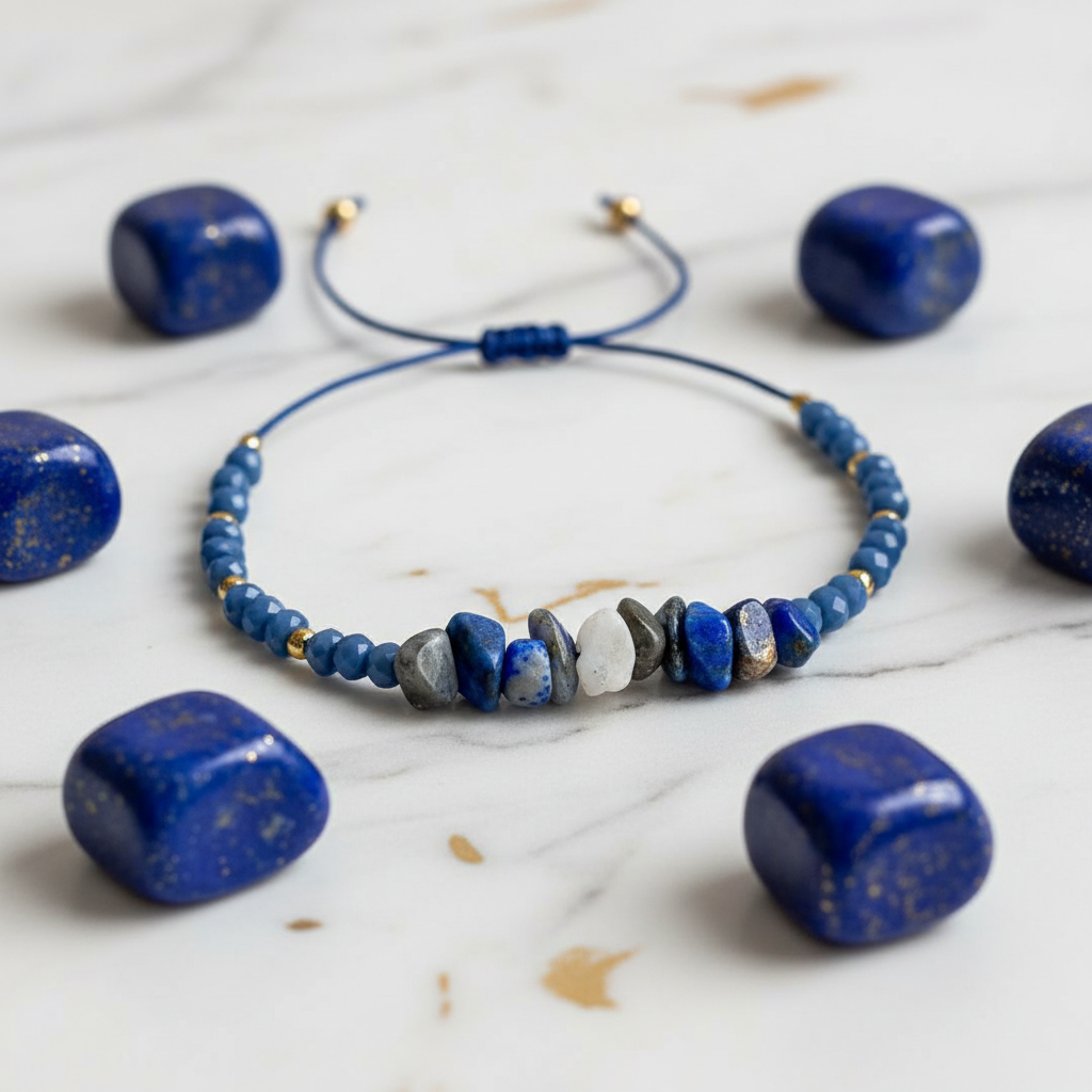 Lapislazuli mit Trommelsteinen 2