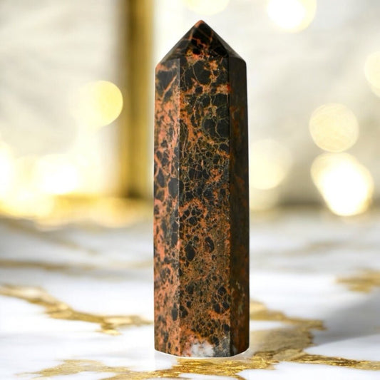 Leopardenfell Jaspis Obelisk - CrystalScents