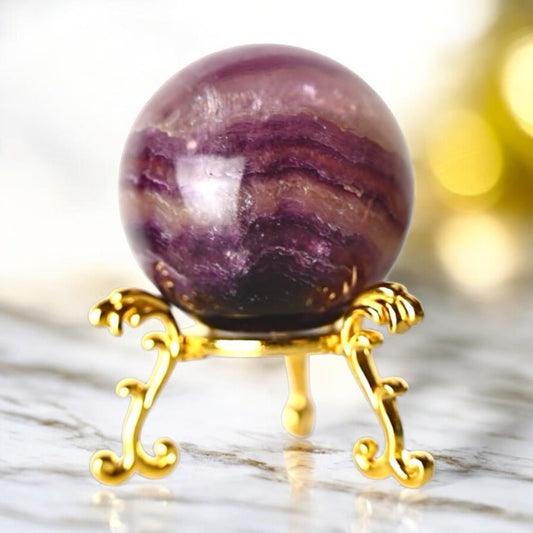 Lila Fluorit Kugel - CrystalScents