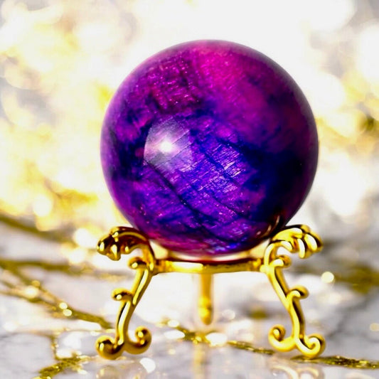 Lila Mondstein Kugel - CrystalScents