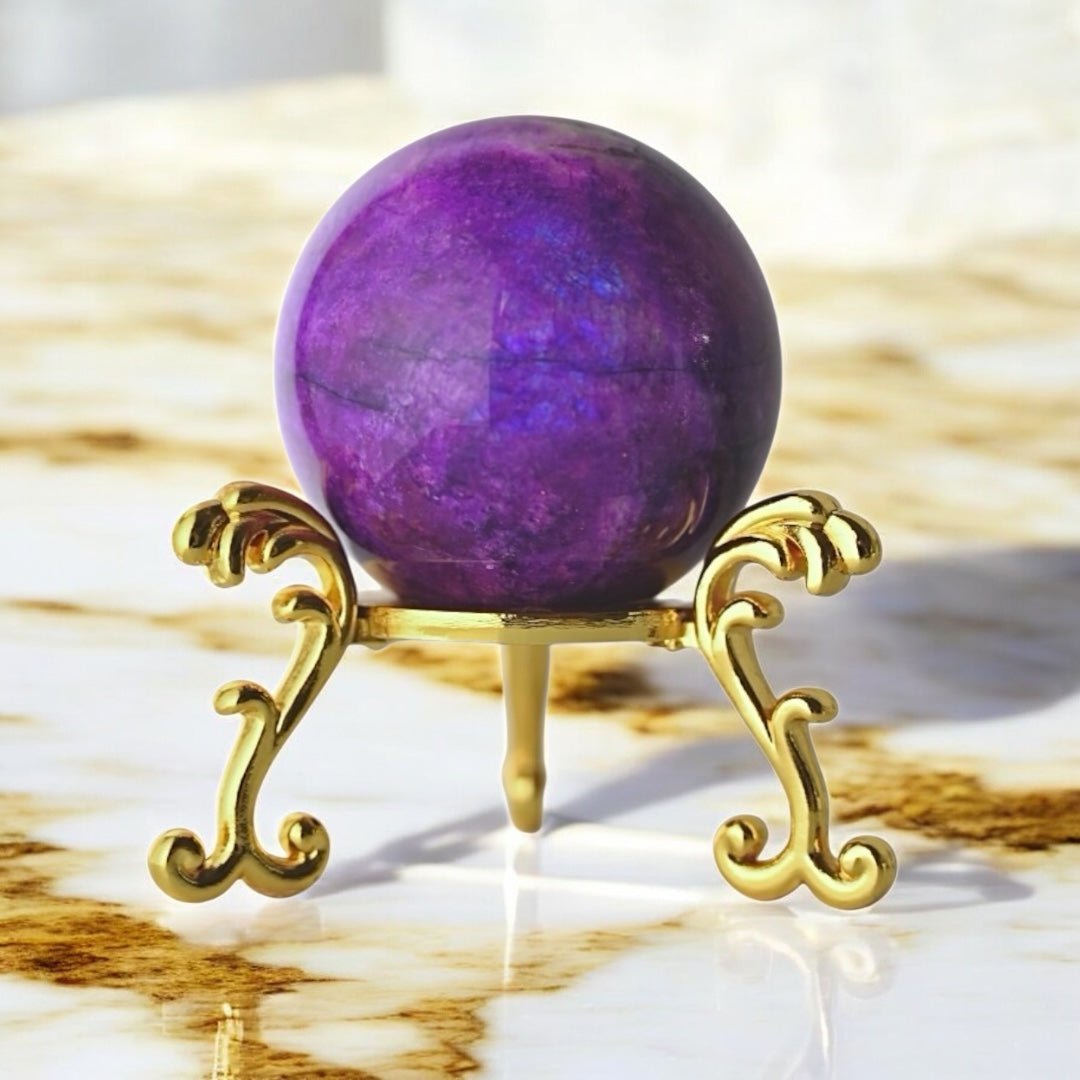 Lila Mondstein Kugel - CrystalScents