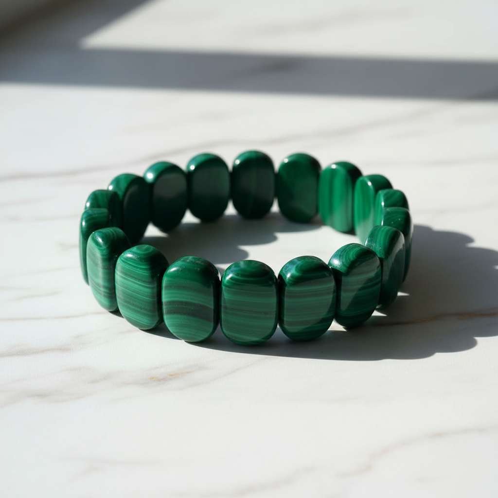 Malachit Armband extreme Nahaufnahme