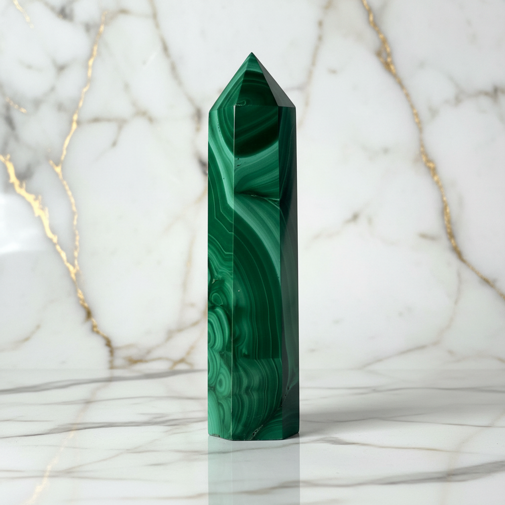 Malachit-Obelisk Marmor 9