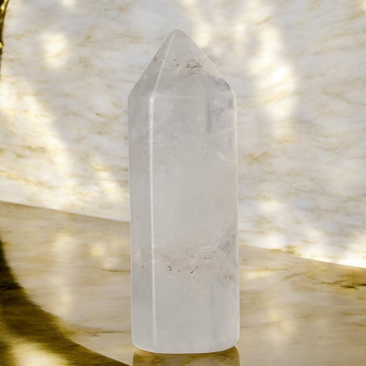 Mini Bergkristall Obelisk - CrystalScents