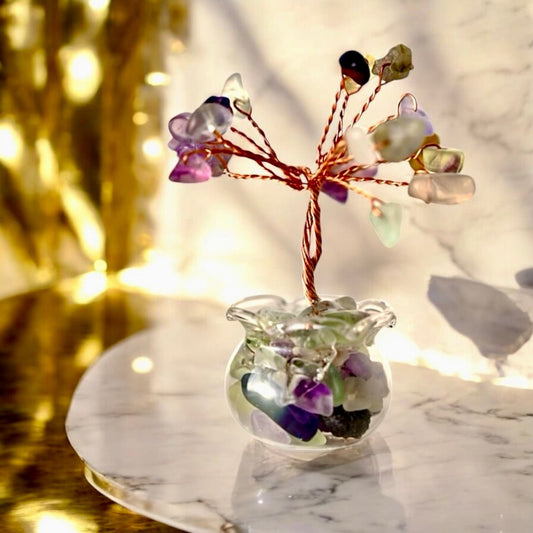 Mini Fluorit Baum in Topf - CrystalScents
