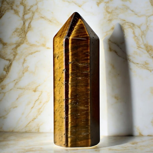 Mini Tigerauge Obelisk - CrystalScents
