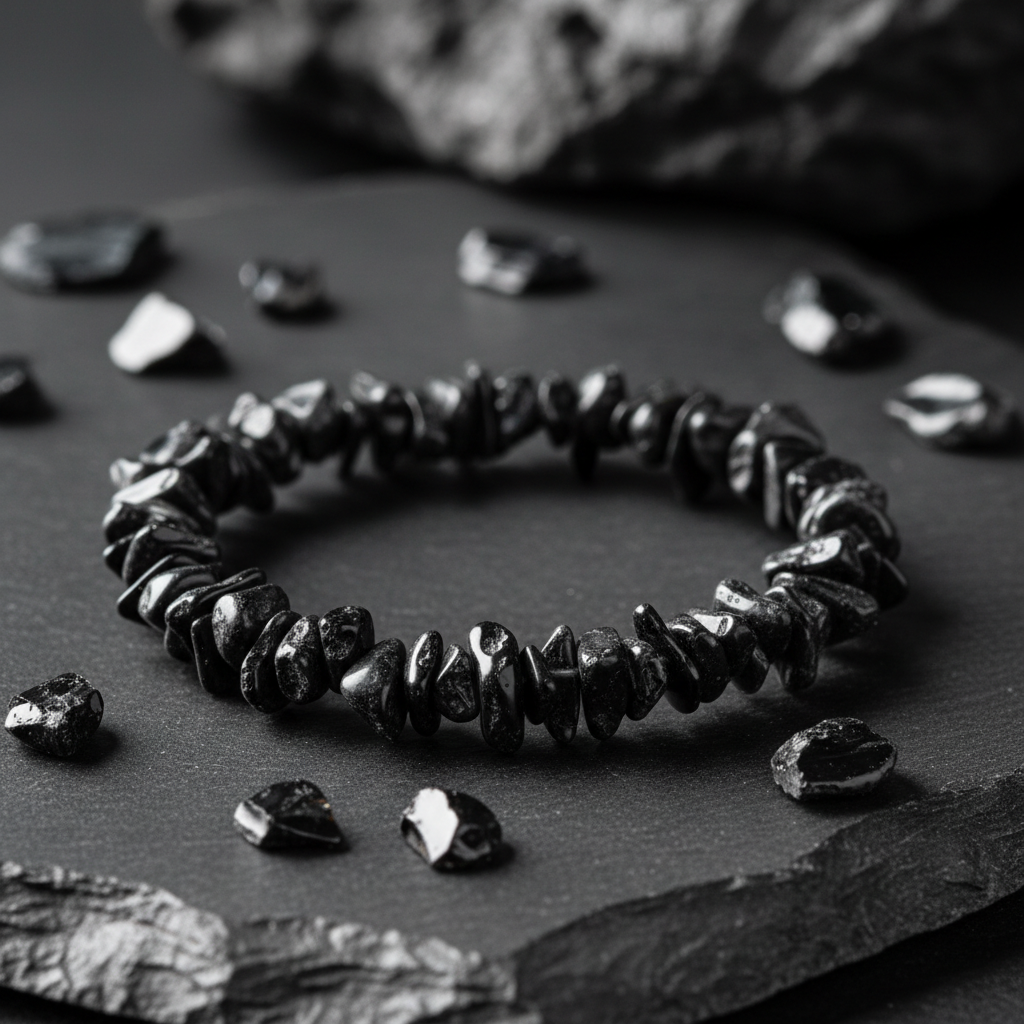 Obsidian Armband mit Splittern 10