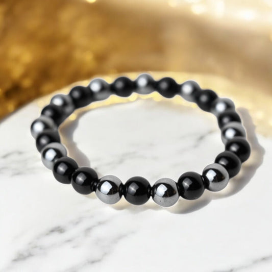 Obsidian Hämatit Armband - CrystalScents
