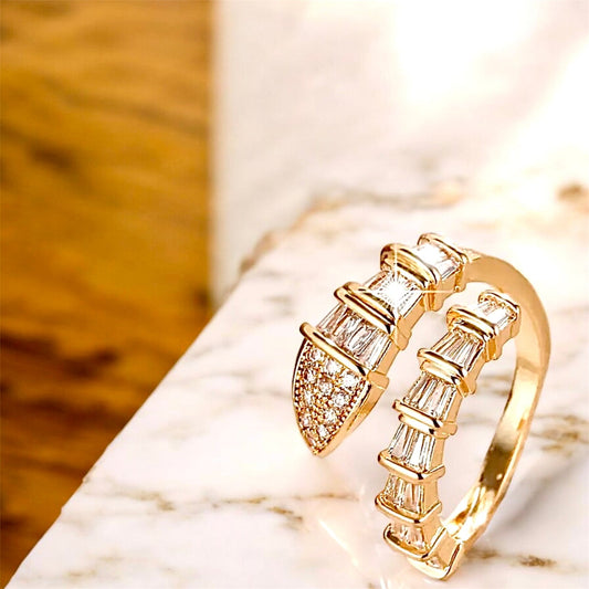 Offener Ring „Gürtel“ Gold - CrystalScents
