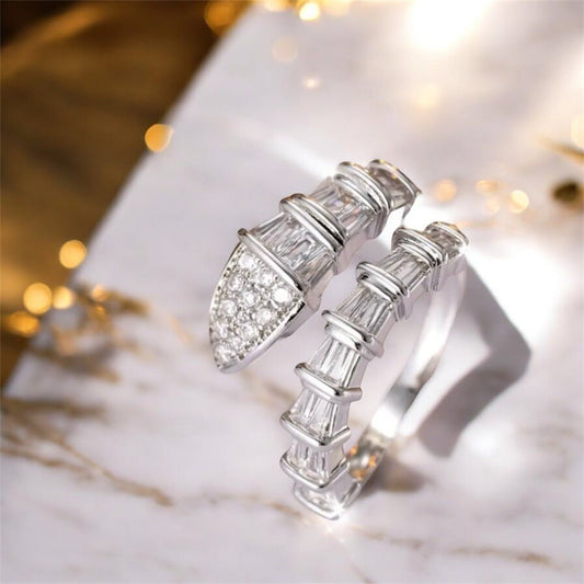 Offener Ring „Gürtel“ Silber - CrystalScents