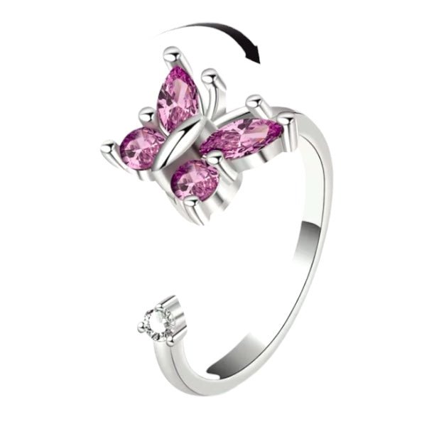 Offener Ring „Schmetterling“ - CrystalScents