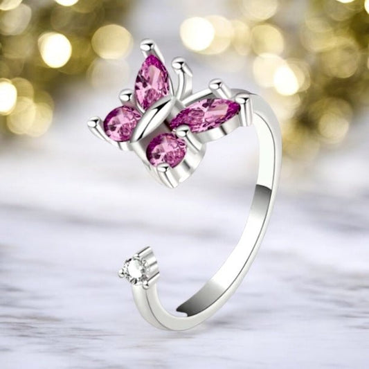 Offener Ring „Schmetterling“ - CrystalScents