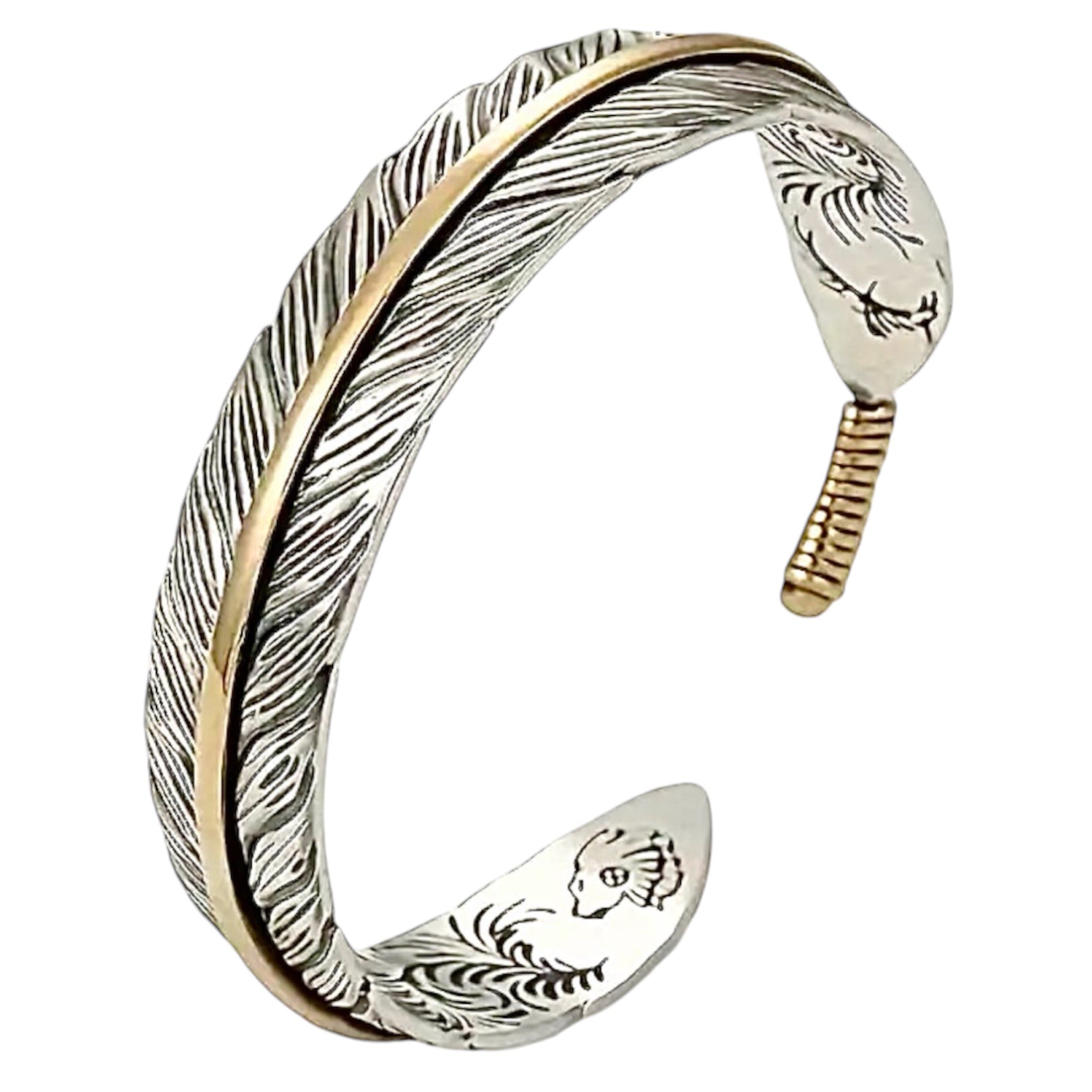 Offenes Armband „Feder“ - CrystalScents