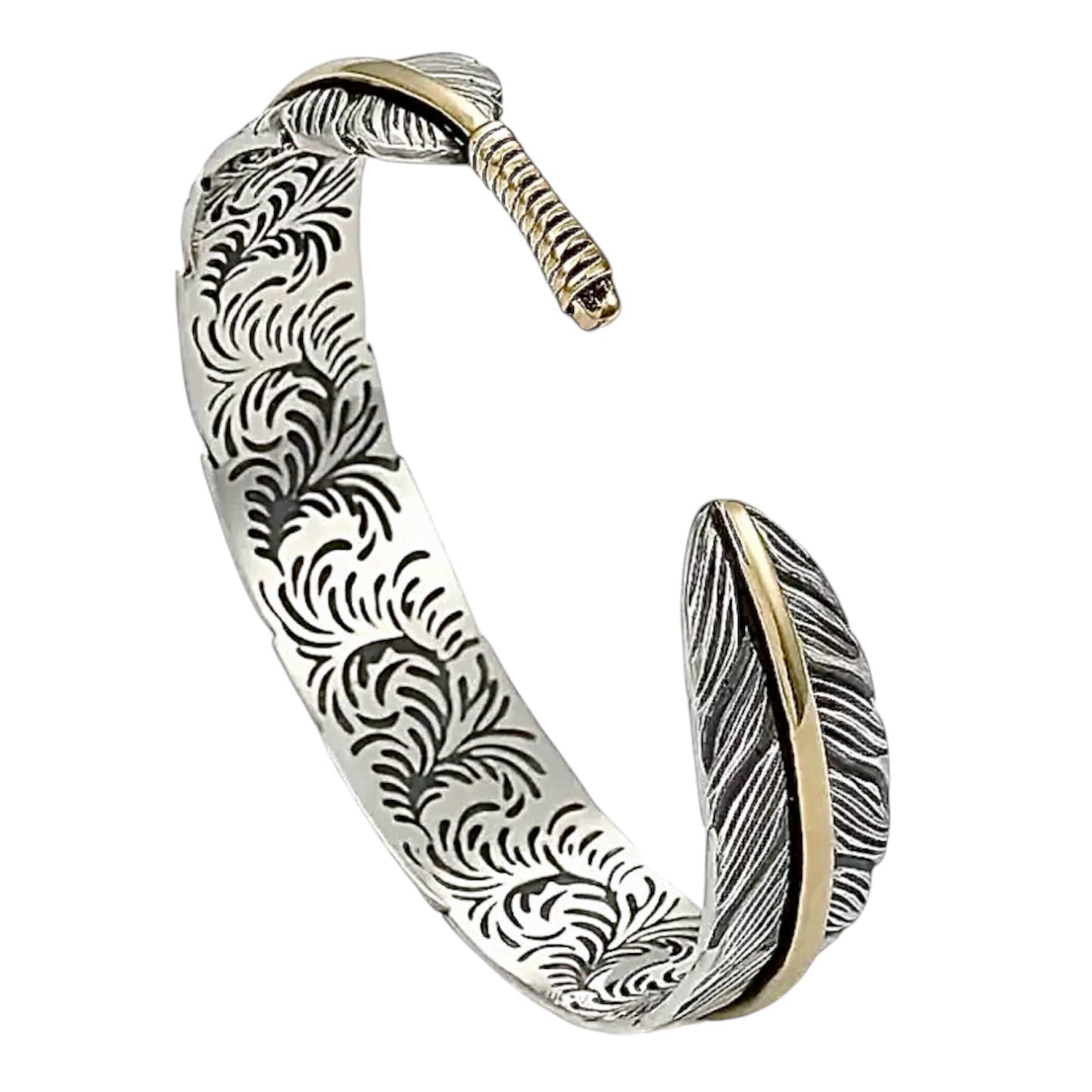 Offenes Armband „Feder“ - CrystalScents