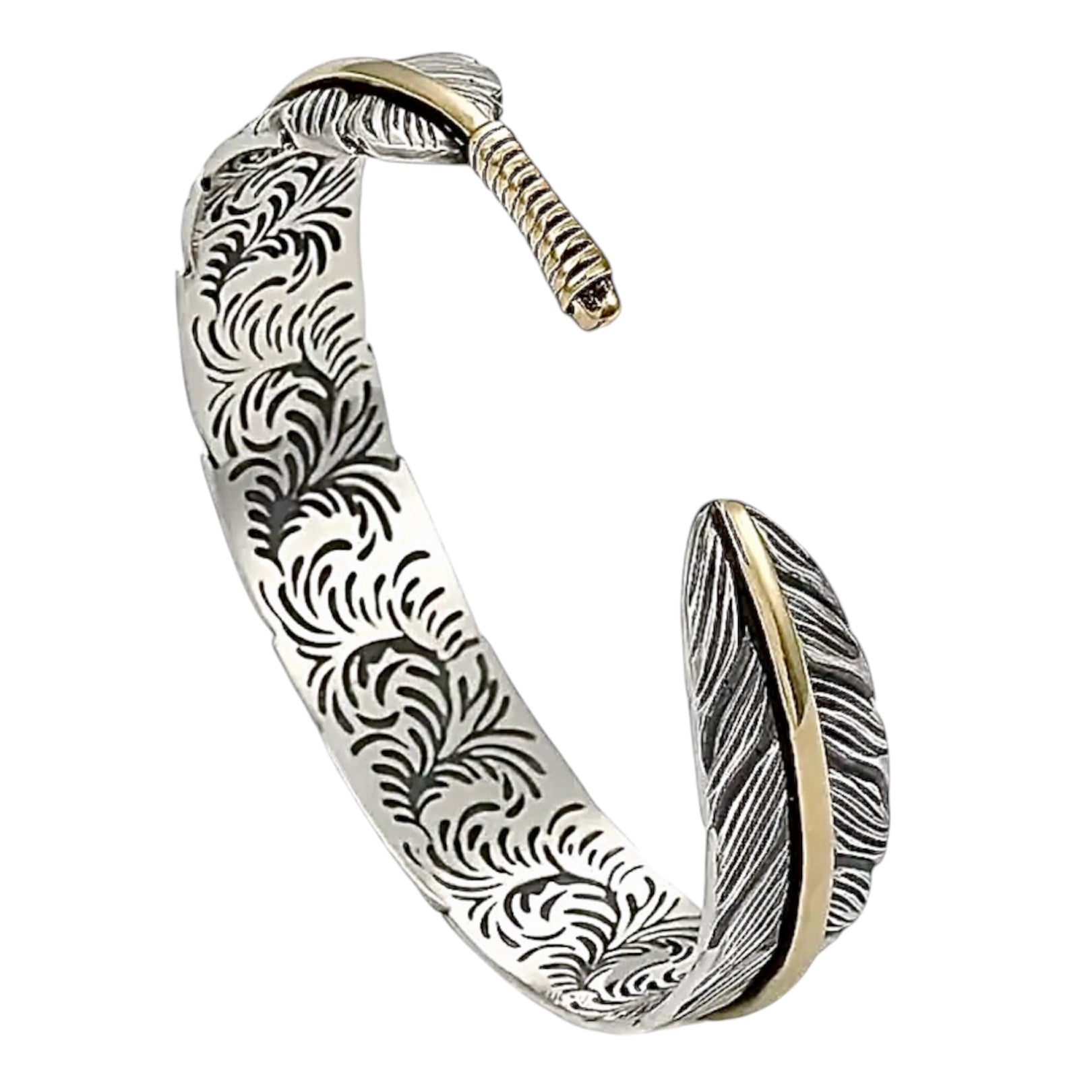 Offenes Armband „Feder“ - CrystalScents
